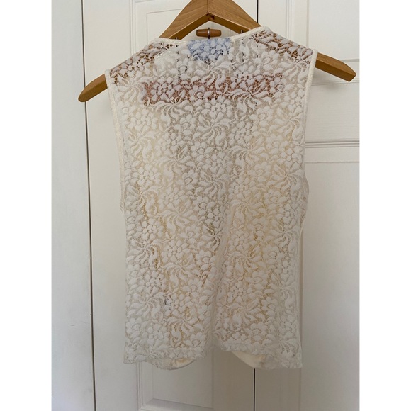NASTY GAL CREAM LACE-BACK TOP - Picture 3 of 4